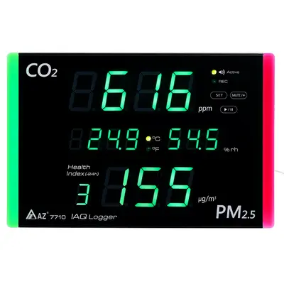 Four-channel thermocouple data logger with large backlit LCD display recording multiple temperature points simultaneously for industrial validation