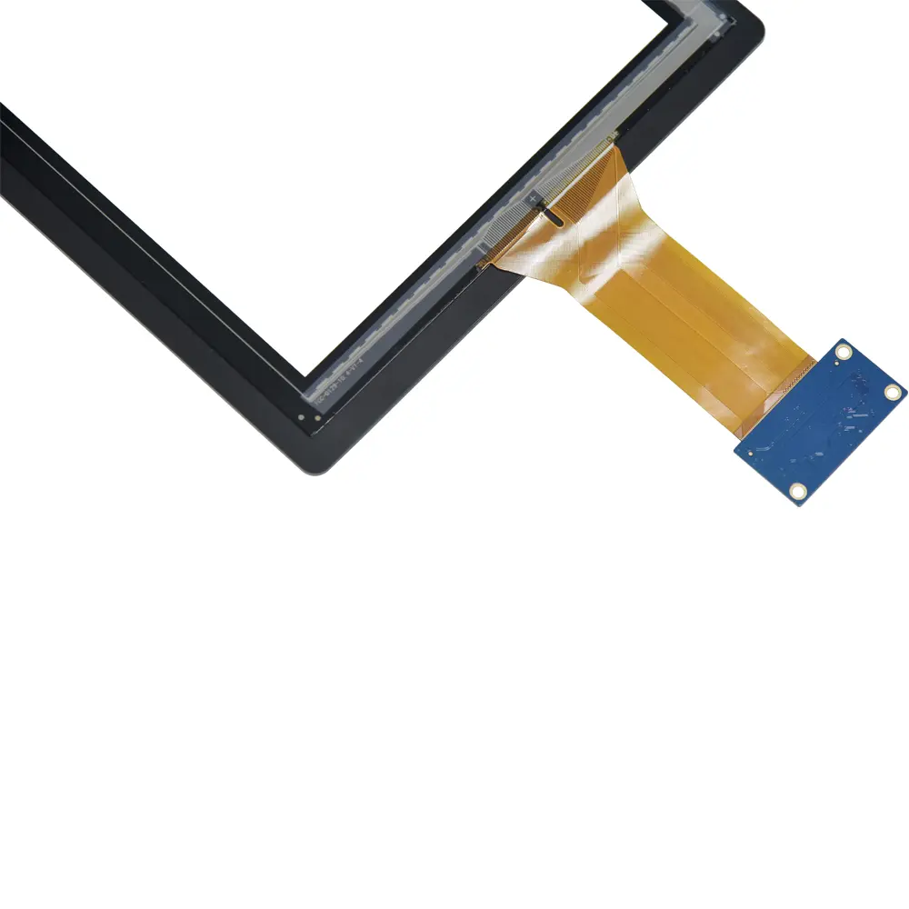 Transparent PCAP touch film applied to rear of glass panel — Gerteise