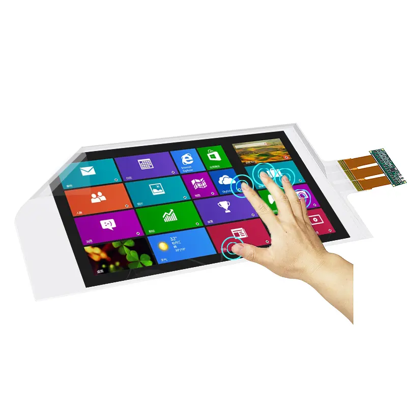 PCAP touch film for interactive displays and glass