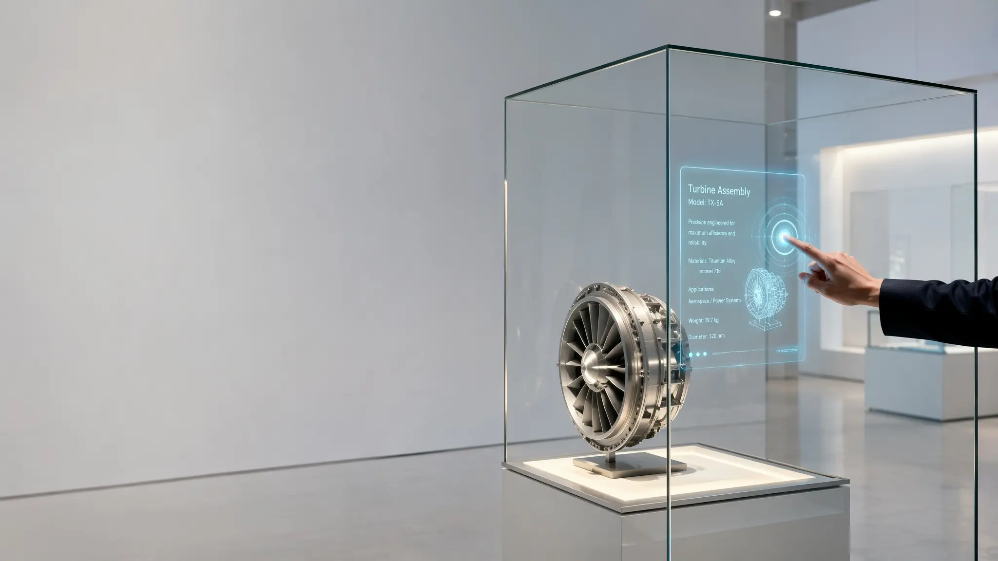 Museum touch exhibit with touch foil